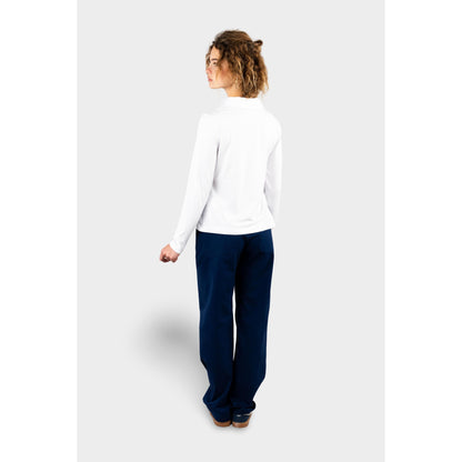 NDB Cozy Long Sleeve Polo White