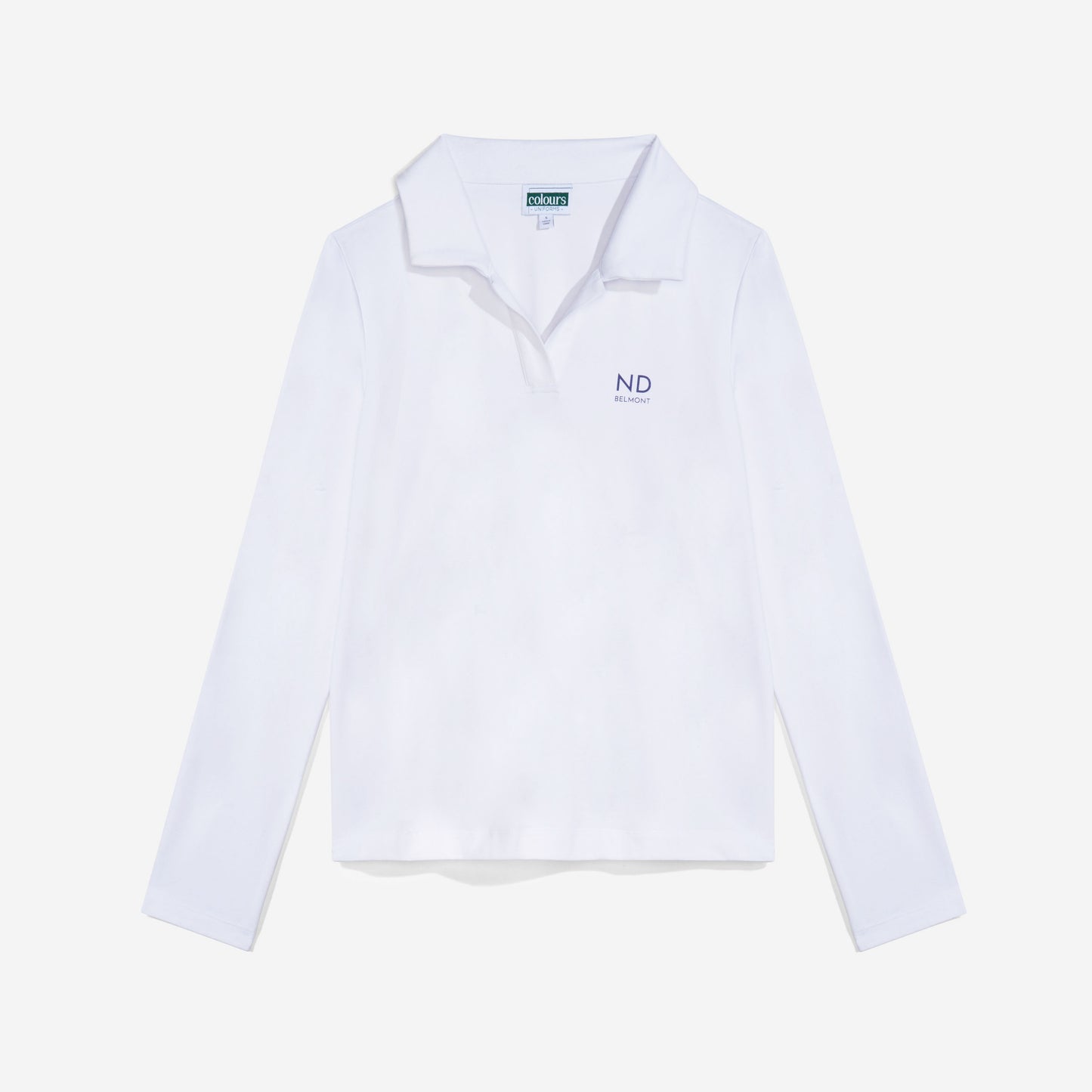 NDB Cozy Long Sleeve Polo White