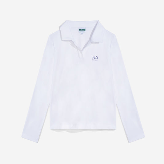 NDB Cozy Long Sleeve Polo White