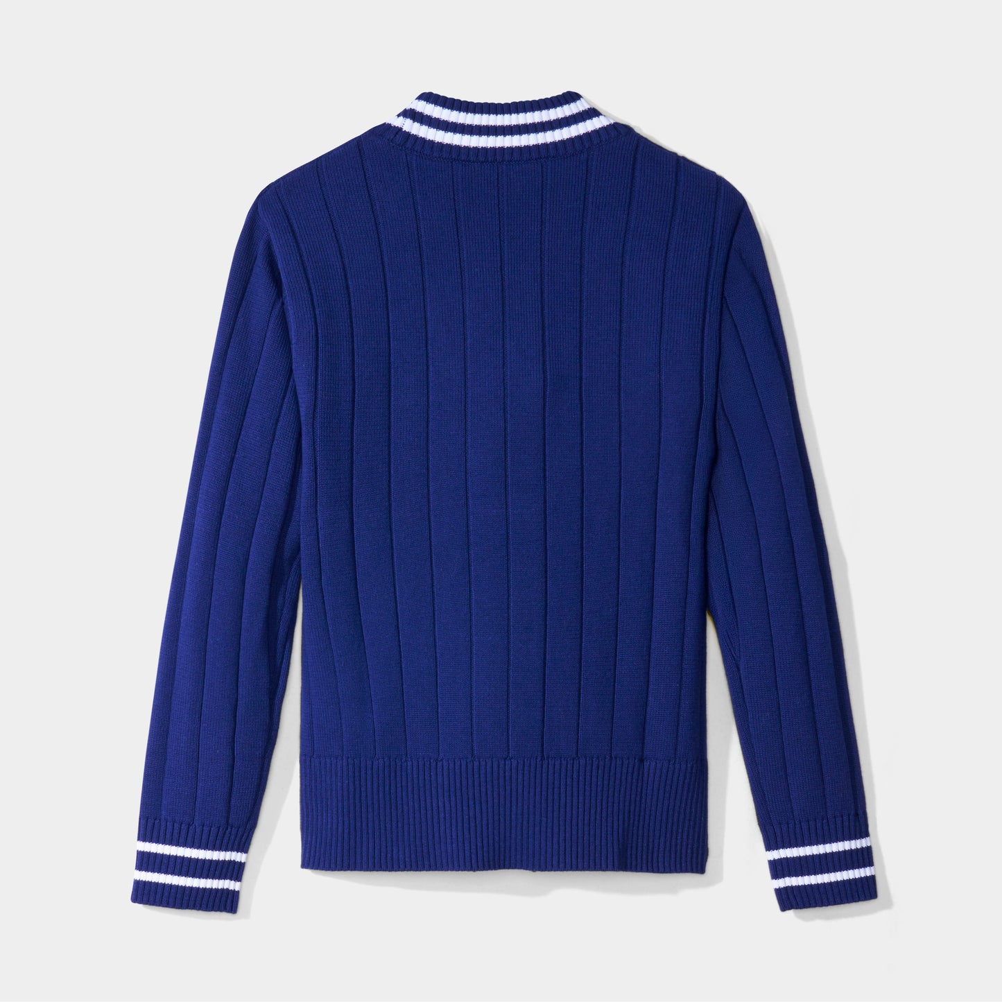 NDB Letterman V-Neck Cardigan Navy