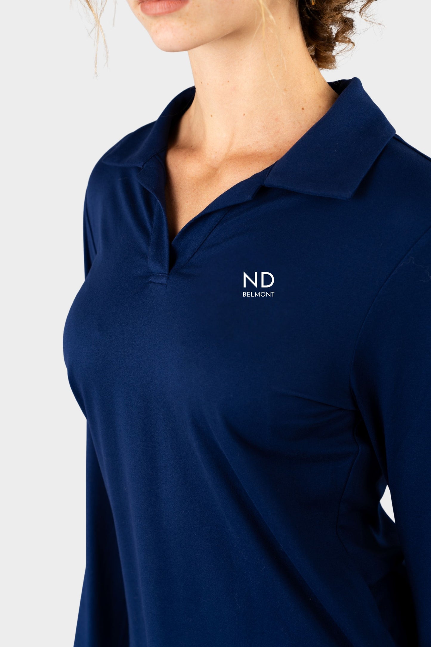 NDB Cozy Long Sleeve Polo Navy