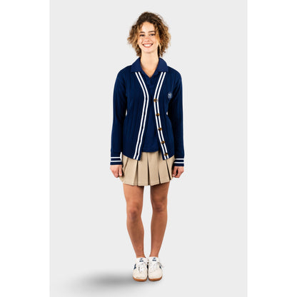 NDB Letternan V-Neck Cardigan Navy