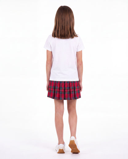 Plaid Modern Pleated Skirt Assembly