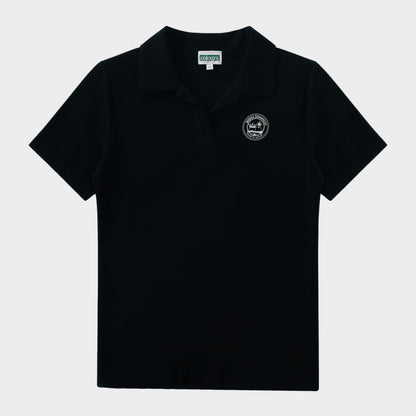 Regina Dominican Breezy Tailored Short Sleeve Polo Black