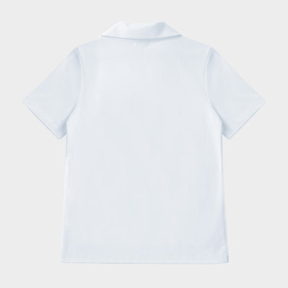 Regina Dominican Breezy Tailored Short Sleeve Polo White