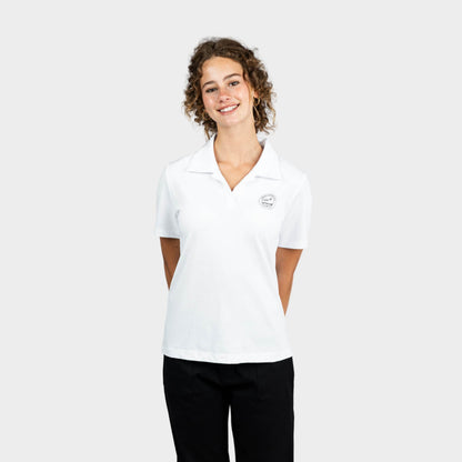 Regina Dominican Breezy Tailored Short Sleeve Polo White