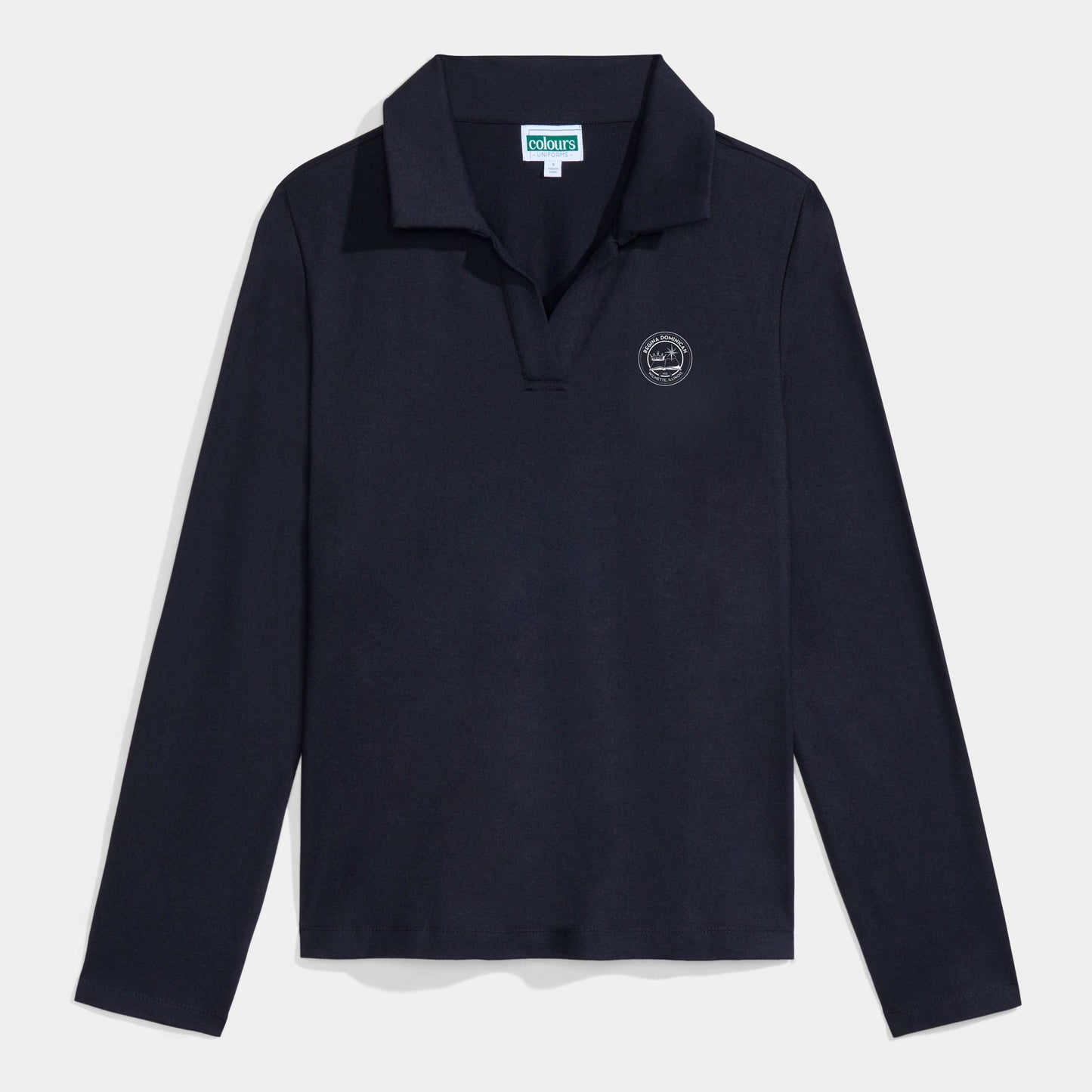 Regina Dominican Cozy Long Sleeve Polo Black