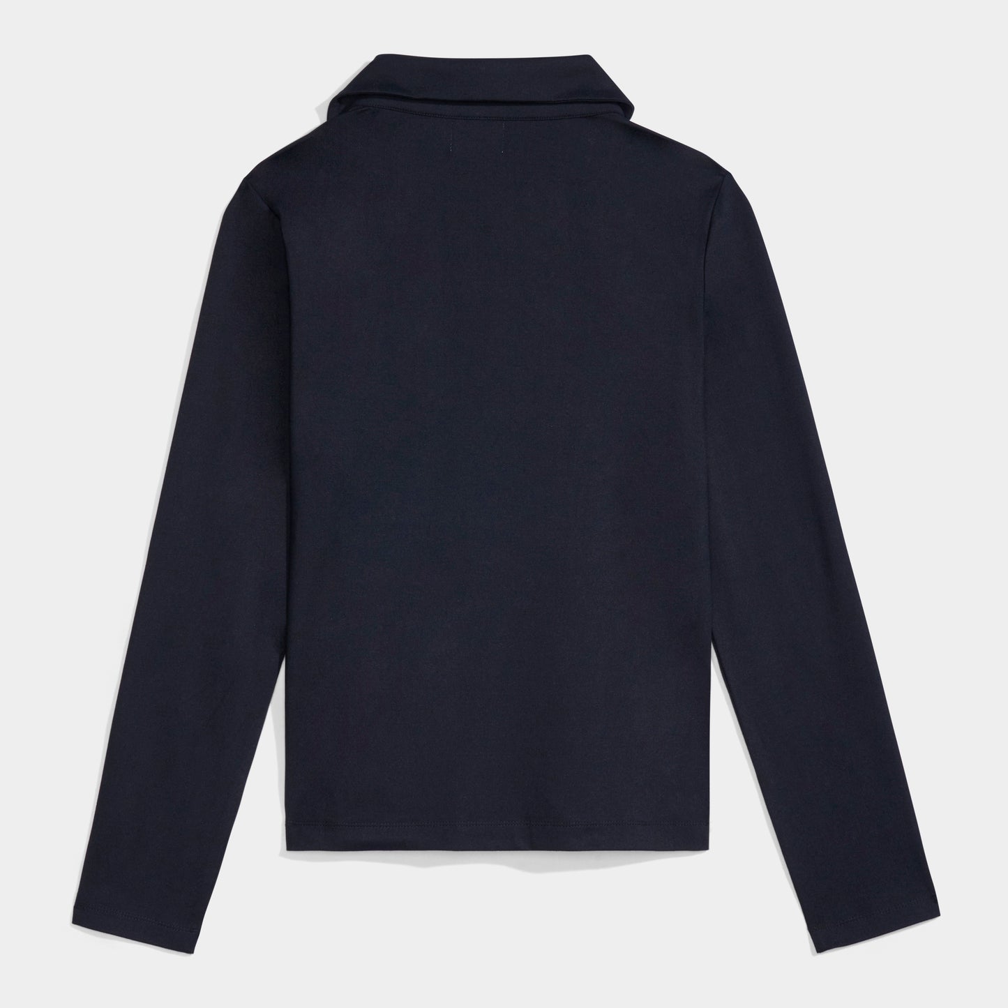 Regina Dominican Cozy Long Sleeve Polo Black