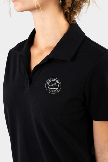 Regina Dominican Modern Short Sleeve Polo Black