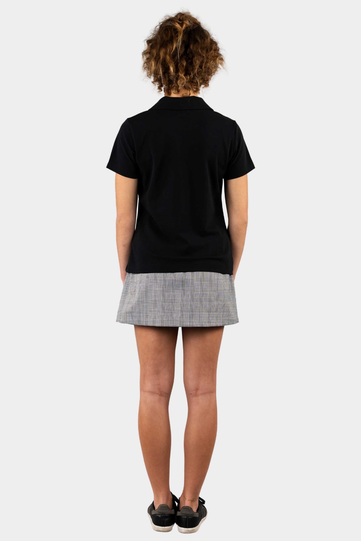 Regina Dominican Modern Short Sleeve Polo Black