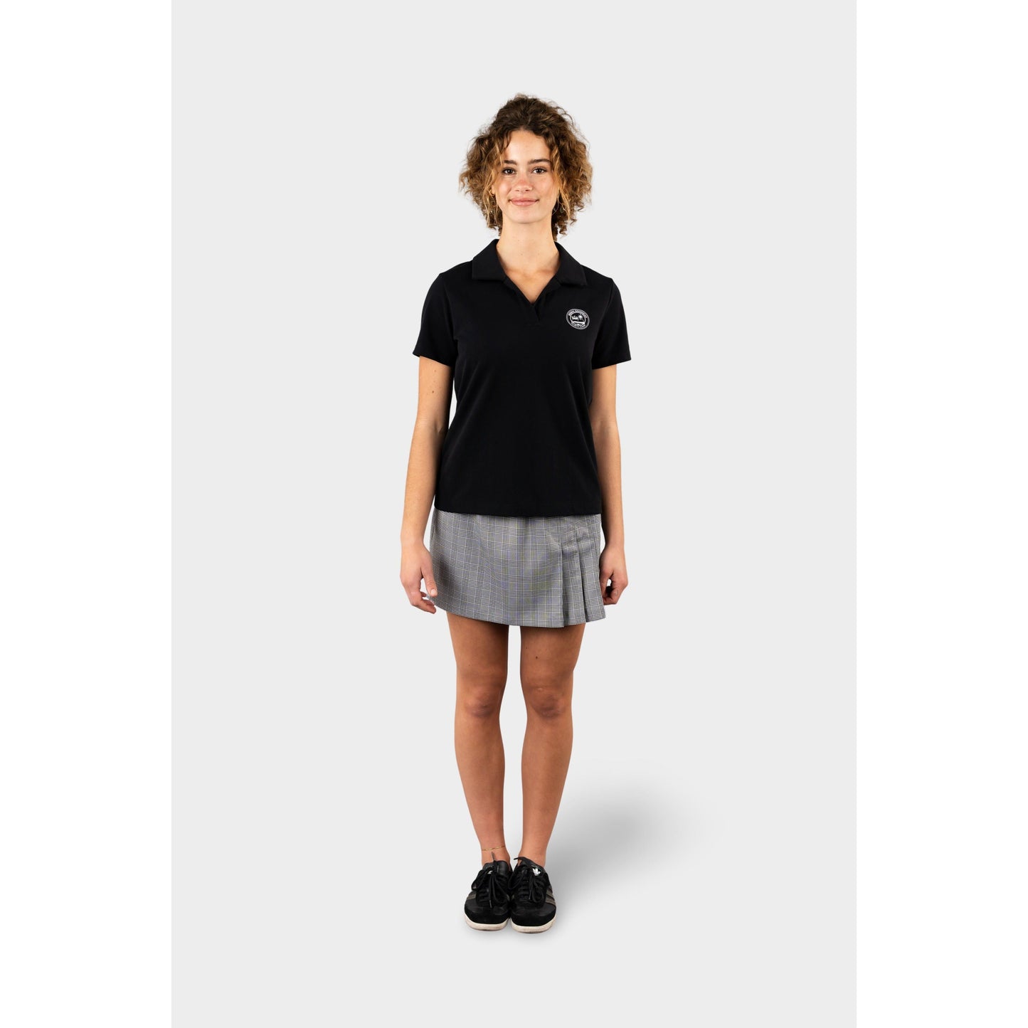 Regina Dominican Modern Short Sleeve Polo Black