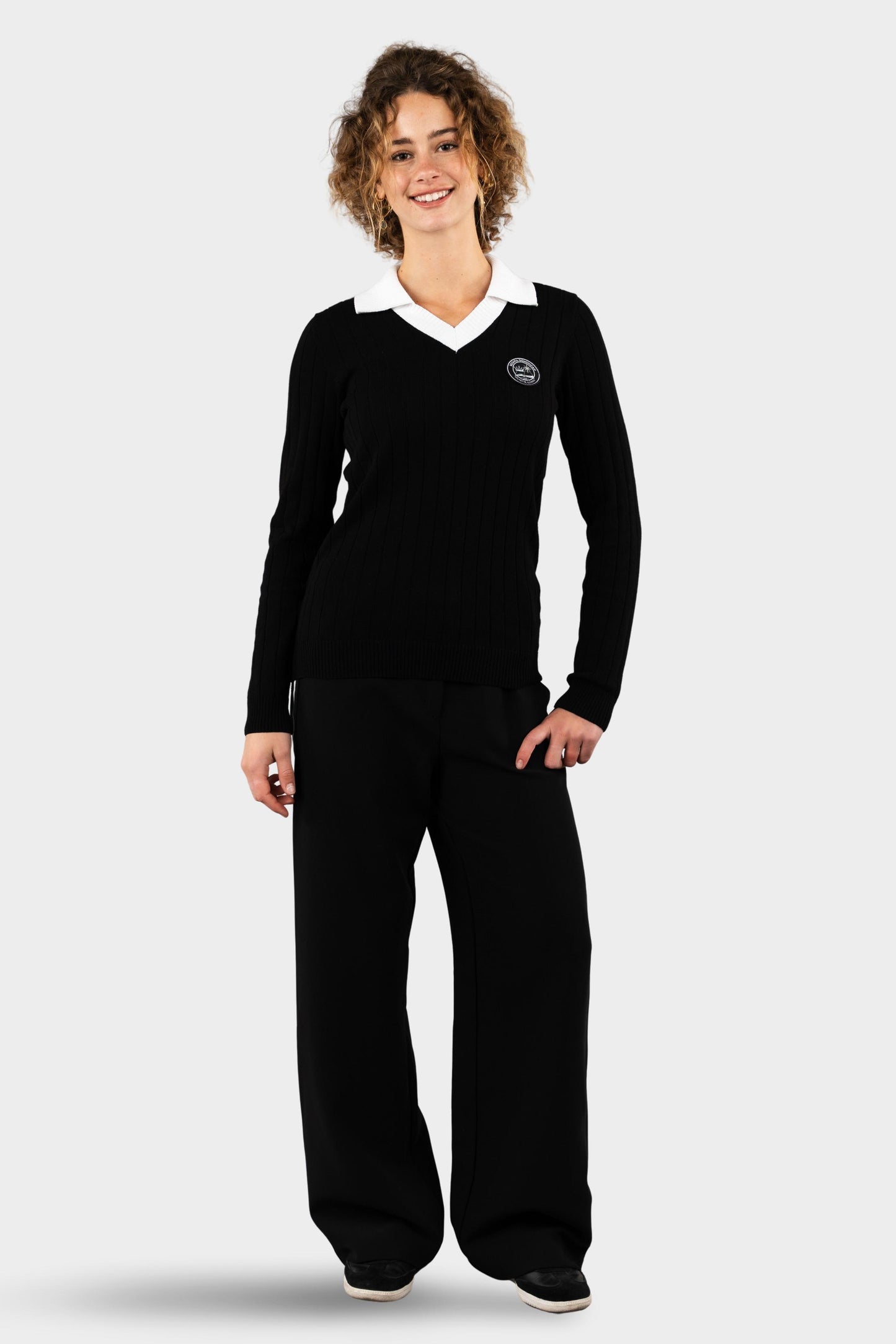 Regina Dominican Two-fer Pullover Black