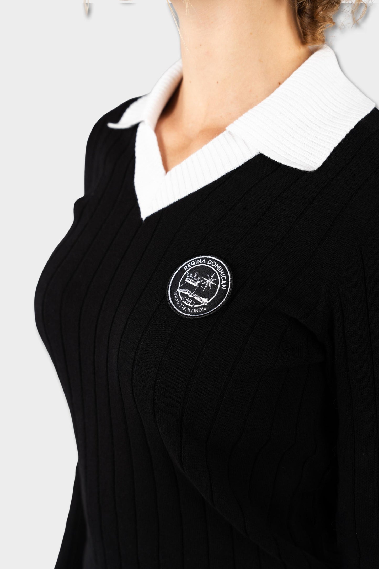 Regina Dominican Two-fer Pullover Black