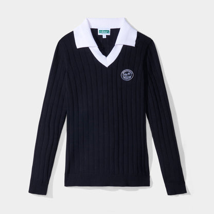 Regina Dominican Two-fer Pullover Black