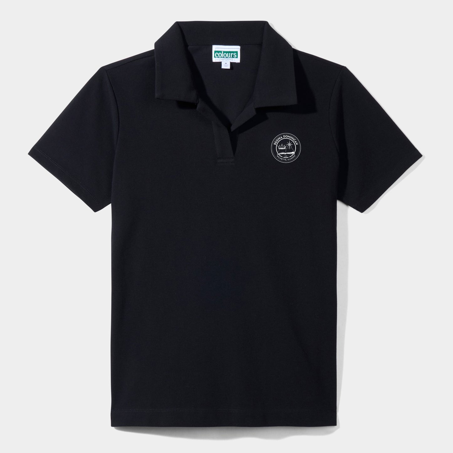 Regina Dominican Modern Short Sleeve Polo Black