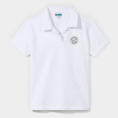 Regina Dominican Modern Short Sleeve Polo White