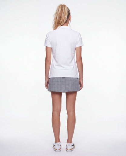 Regina Dominican Modern Short Sleeve Polo White