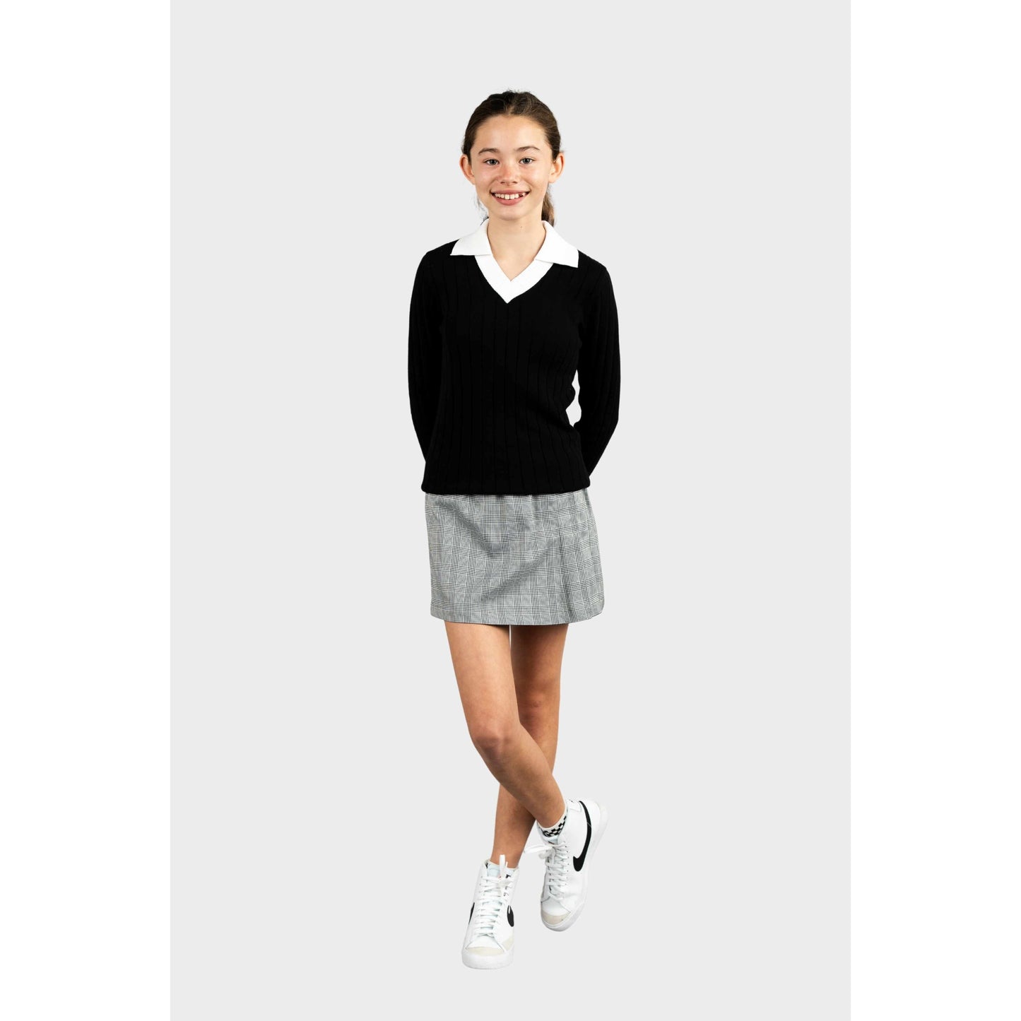 Schoolyard Three Pleat Skirt with Bike Shorts Plaid