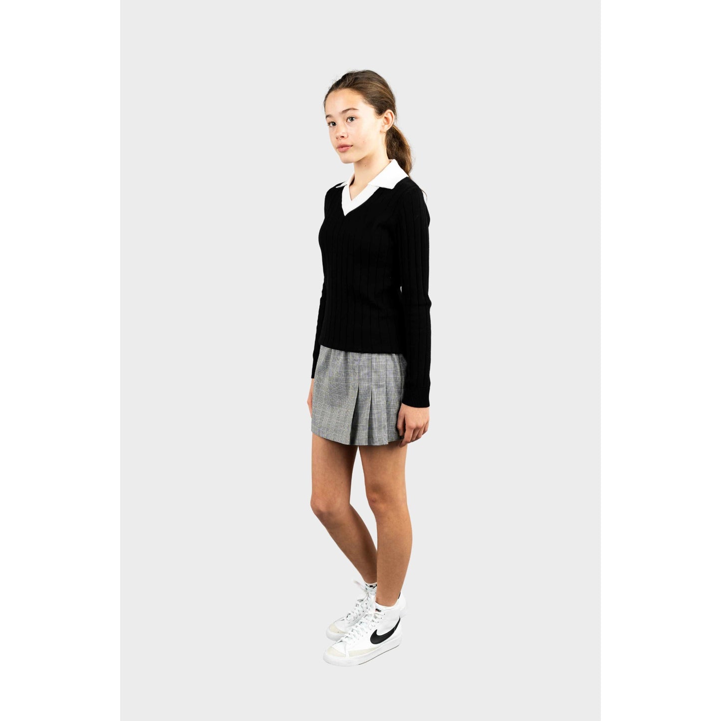 Schoolyard Three Pleat Skirt with Bike Shorts Plaid