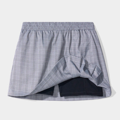 Schoolyard Three Pleat Skirt with Bike Shorts Plaid