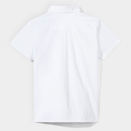 FSHA Short Sleeve Button Down Shirt White