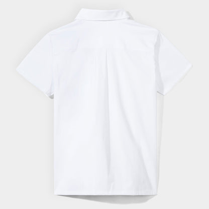 Short Sleeve Button Down Shirt White