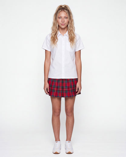Short Sleeve Button Down Shirt White