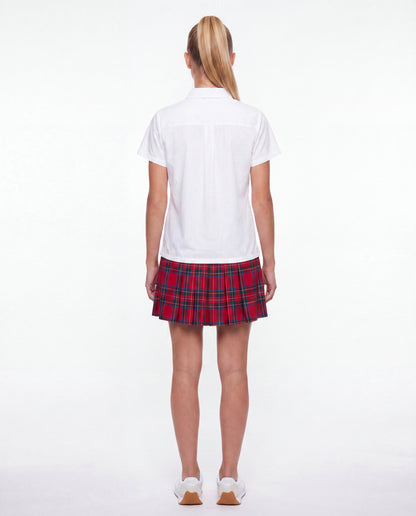 Short Sleeve Button Down Shirt White