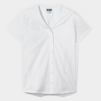 Short Sleeve Middy Shirt White