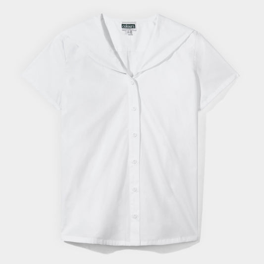 Short Sleeve Middy Shirt White