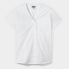Short Sleeve Middy Shirt White