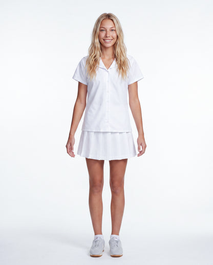 Short Sleeve Middy Shirt White