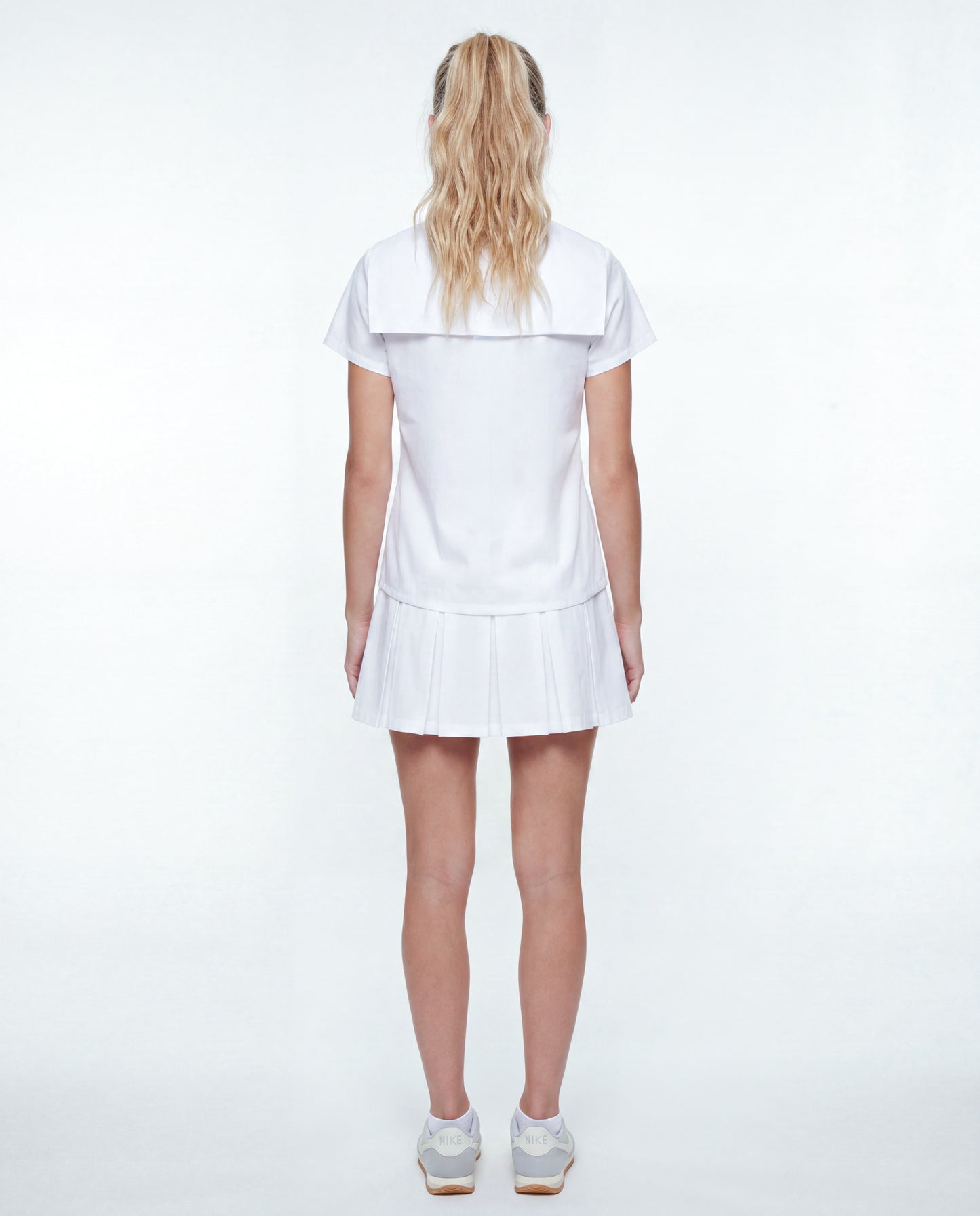 Short Sleeve Middy Shirt White