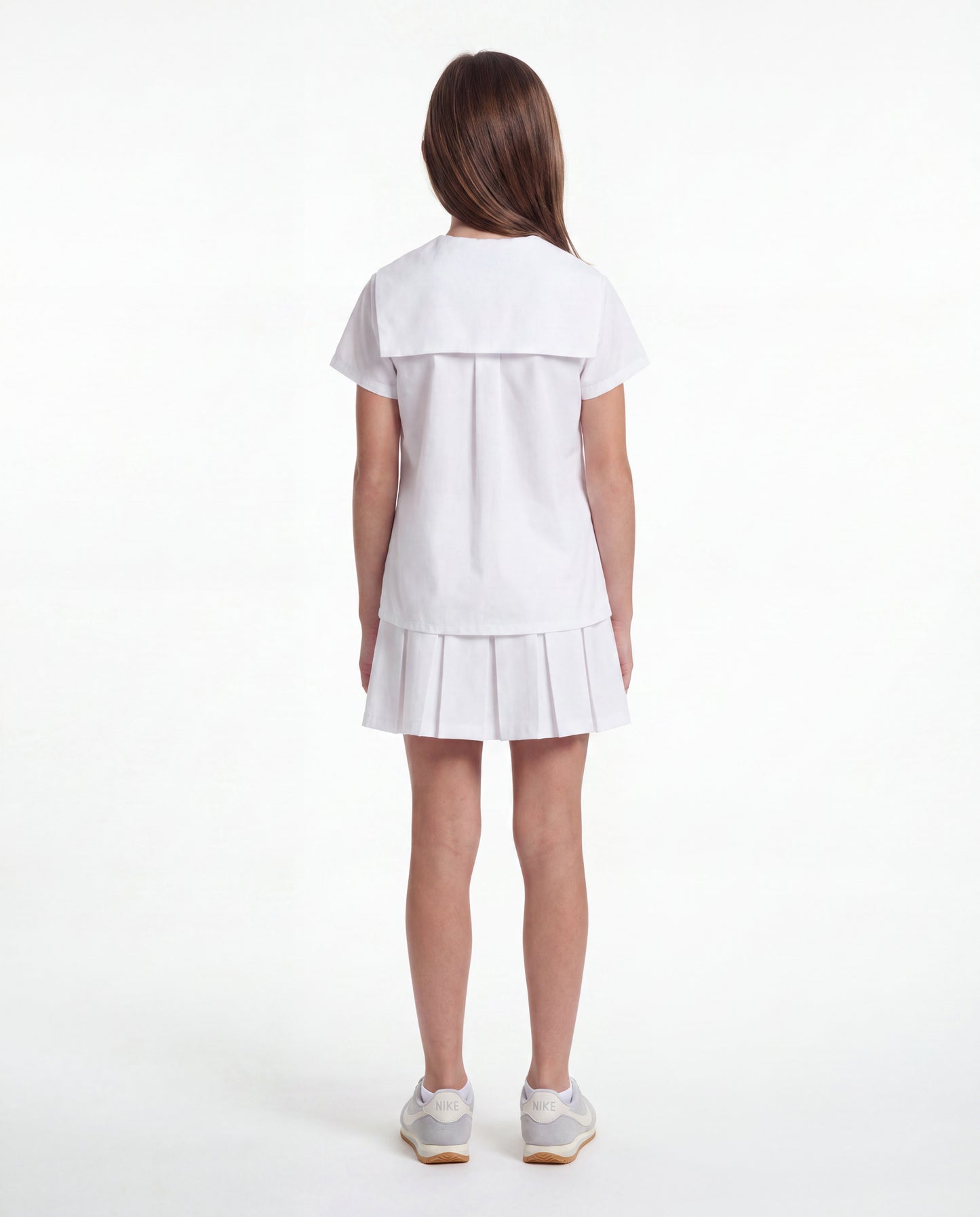 Short Sleeve Middy Shirt White