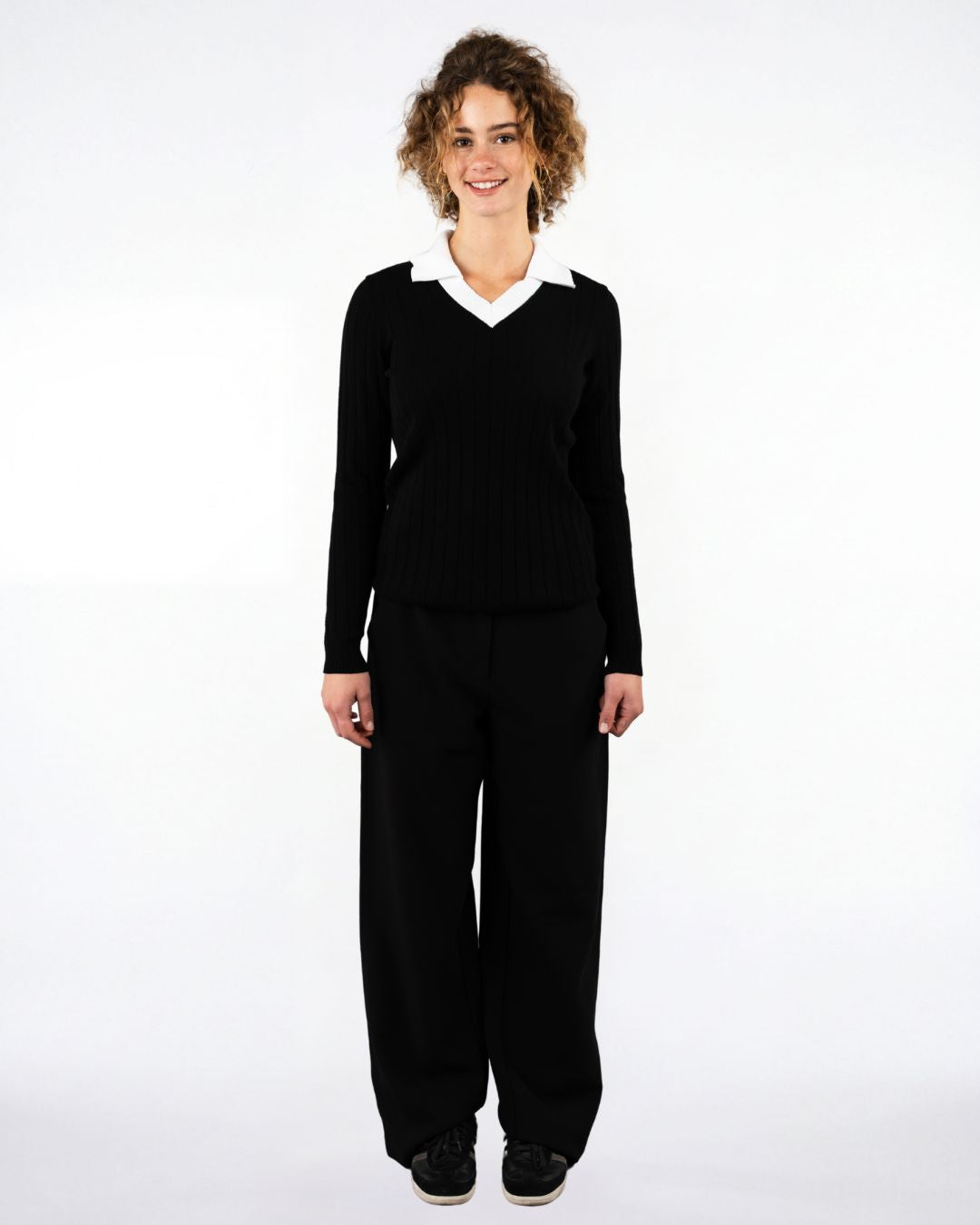 Slouchy Track Trouser Black Purple