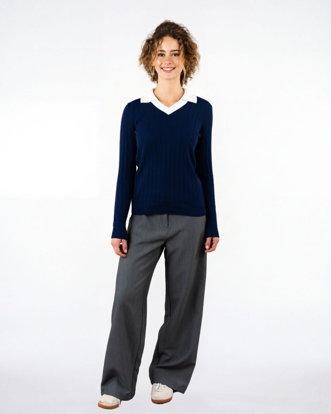 Slouchy Track Trouser Charcoal Black Navy