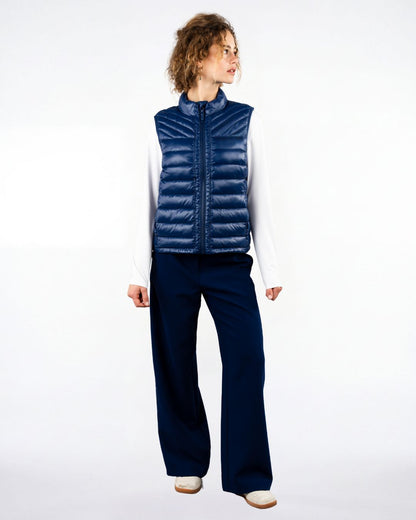 Slouchy Track Trouser Navy Tan