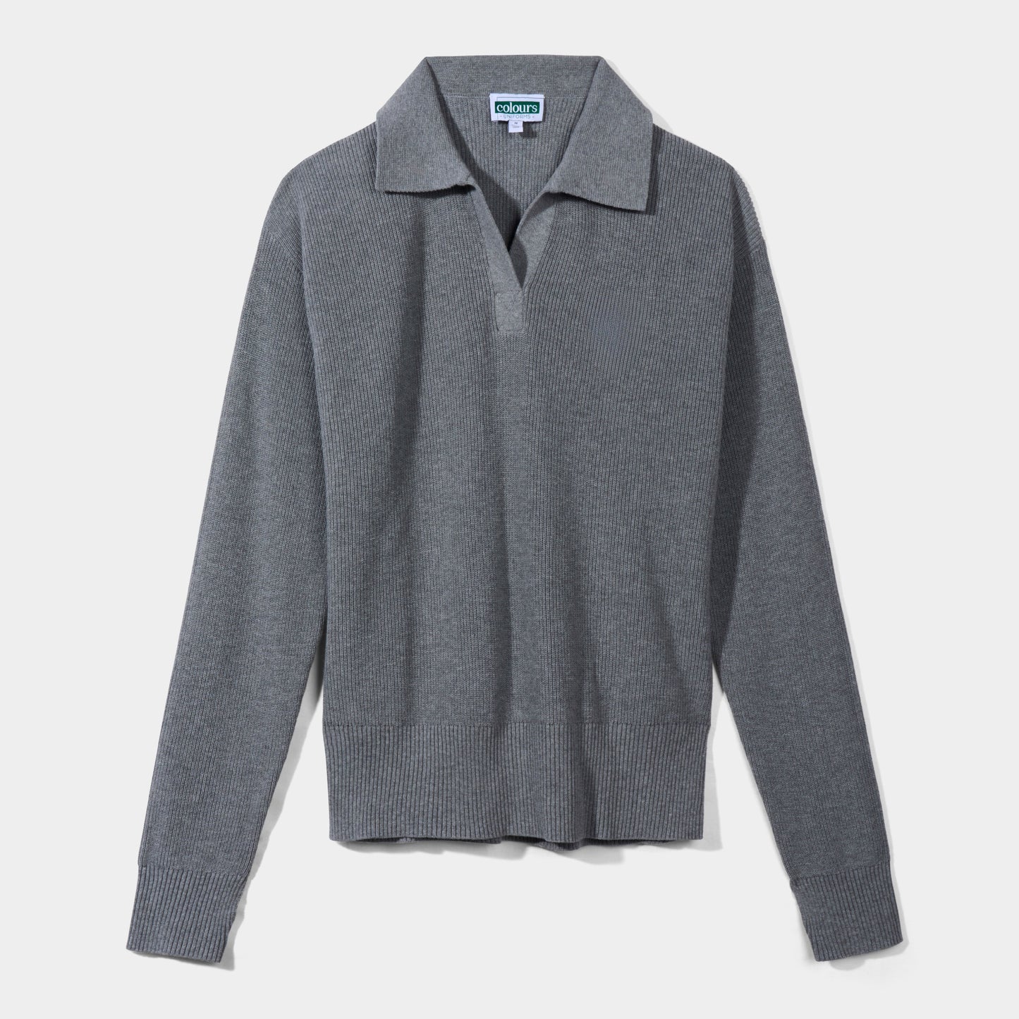 Solid Rugby Polo Pullover Heather Grey