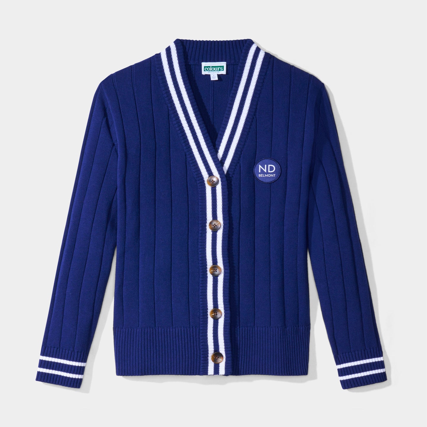 NDB Letternan V-Neck Cardigan Navy