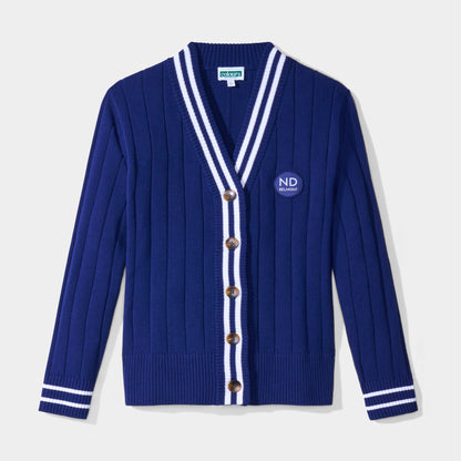 NDB Letternan V-Neck Cardigan Navy